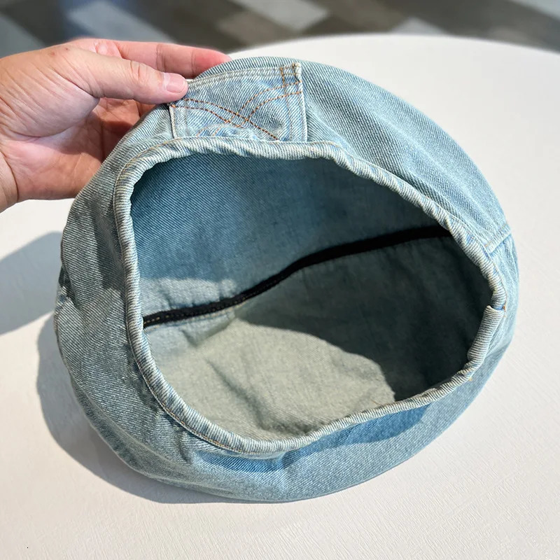 Retro Denim Beret Cap for Women Spring Summer Autumn Hat Gorra Inglesa Hombre Sombreros De Mujer 250729