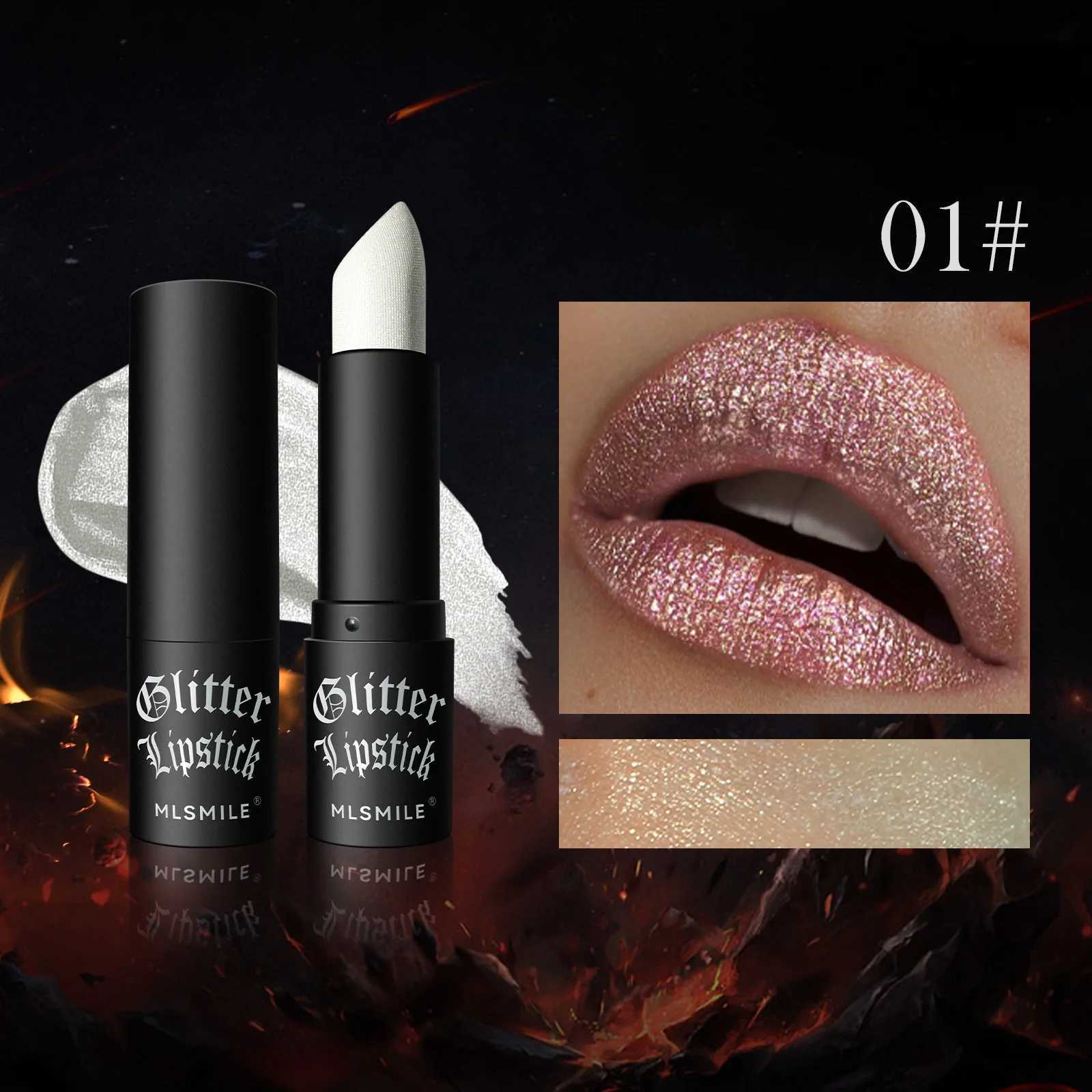 MLSMILE Multi-Color Non-Stick Cup Matte Lipstick Flash Lasting Easy Color Diamond Lipstick Dark Halloween Look G250729