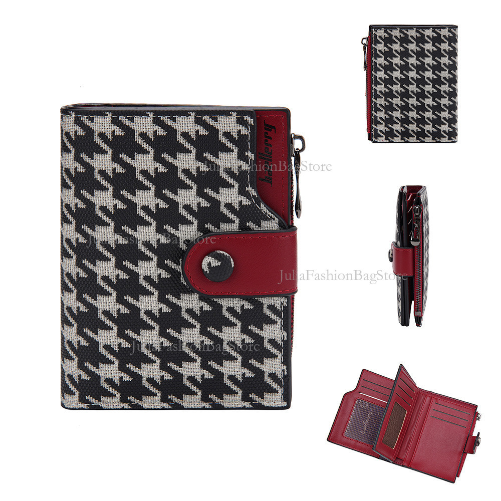 New Women's Printed Short Wallet With Free Shipping Designer Luxury Korean Color Block Multi Card Slot Card Holder Casual Zipper Coin Bag Fashion