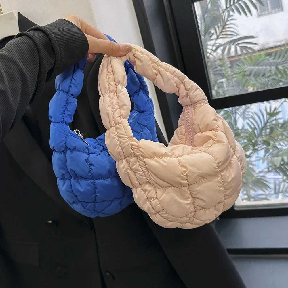 Fashion Quilted Shoulder Bags for Women Handbag Mini Cloud Pleated Bags Puffer Dumpling Bag Tote Y250729