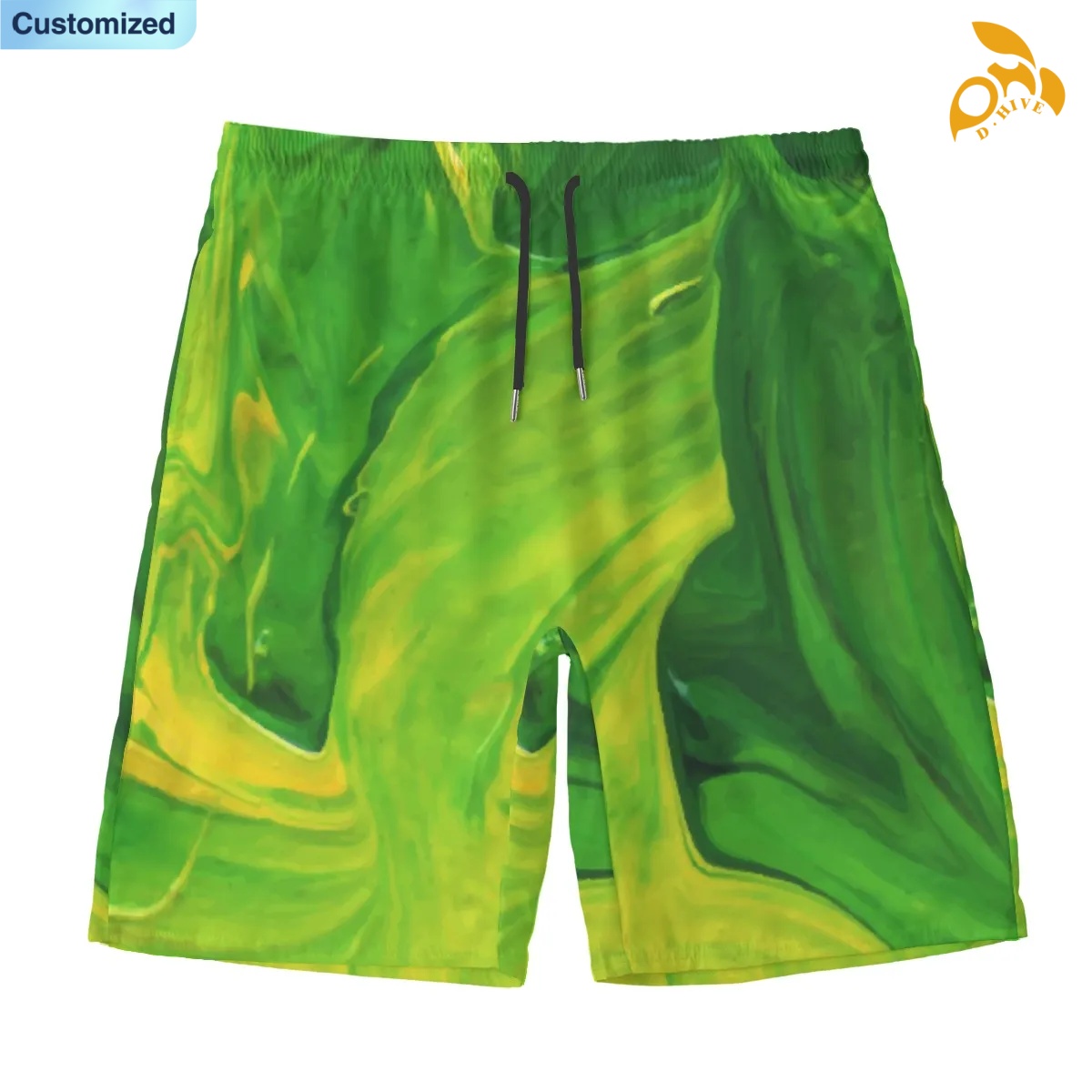 free shipping designer of customized Full-body printed men's beach shorts with lining with exquisite patterns from US