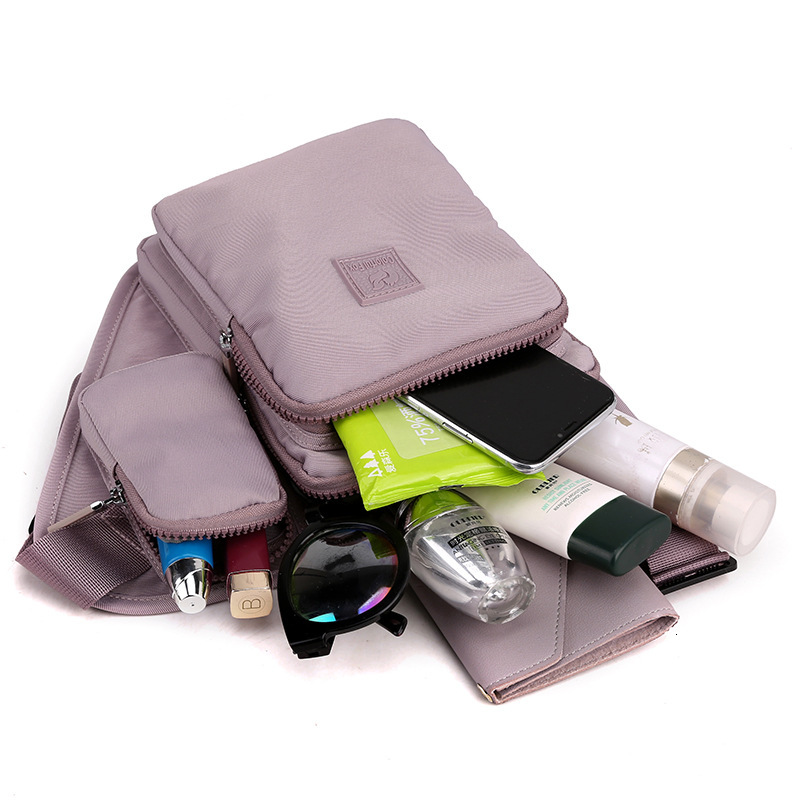 Women's Fashion Trend Vest Casual Multi-layer Crossbody Bag Portable Waterproof Phone Backpack ddmymoon