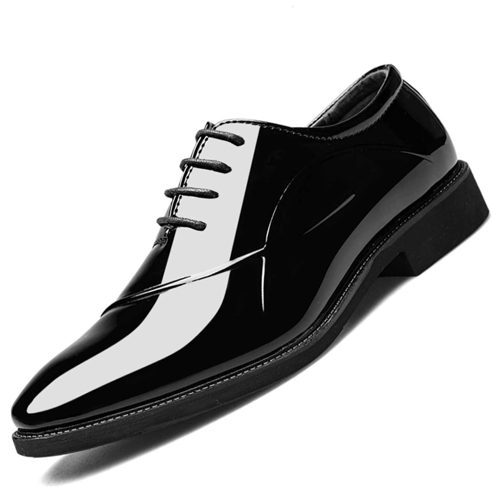 Mens Dress Shoes Classic Modern Formal Business Oxford Comfortable Tuxedo Casual Lace Up Derby Shoes for Men Y250730