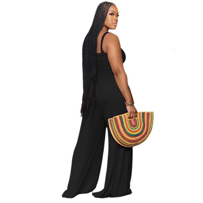 F1289 New Womens Solid Color Fashion Casual Jumpsuit