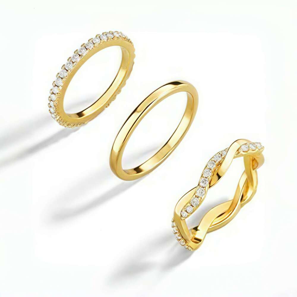Three-ring Overlapping Rings for Women Personalized Jewelry