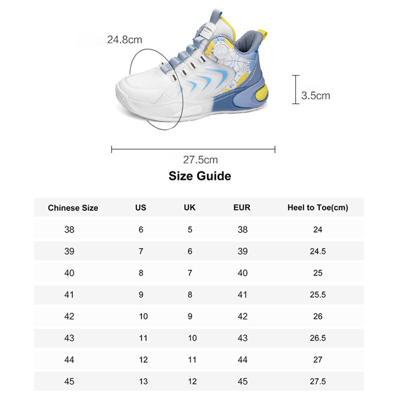 Mulinsen men's shoes rotating button summer mesh breathable running shoes youth shock absorption air cushion basketball sports shoes