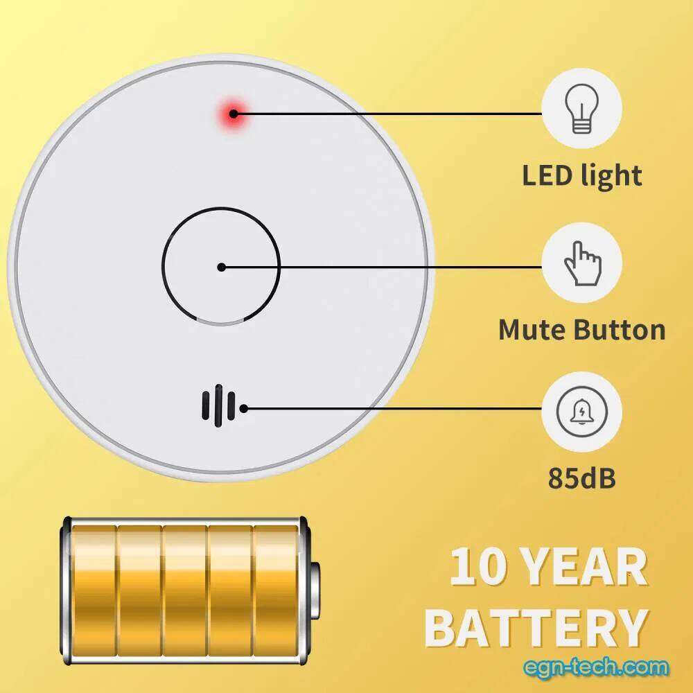 Standalone Smoke Alarm customization V-Come Advanced Alarm Detector with Long-Lasting Lithium Battery for Home Safety VS02