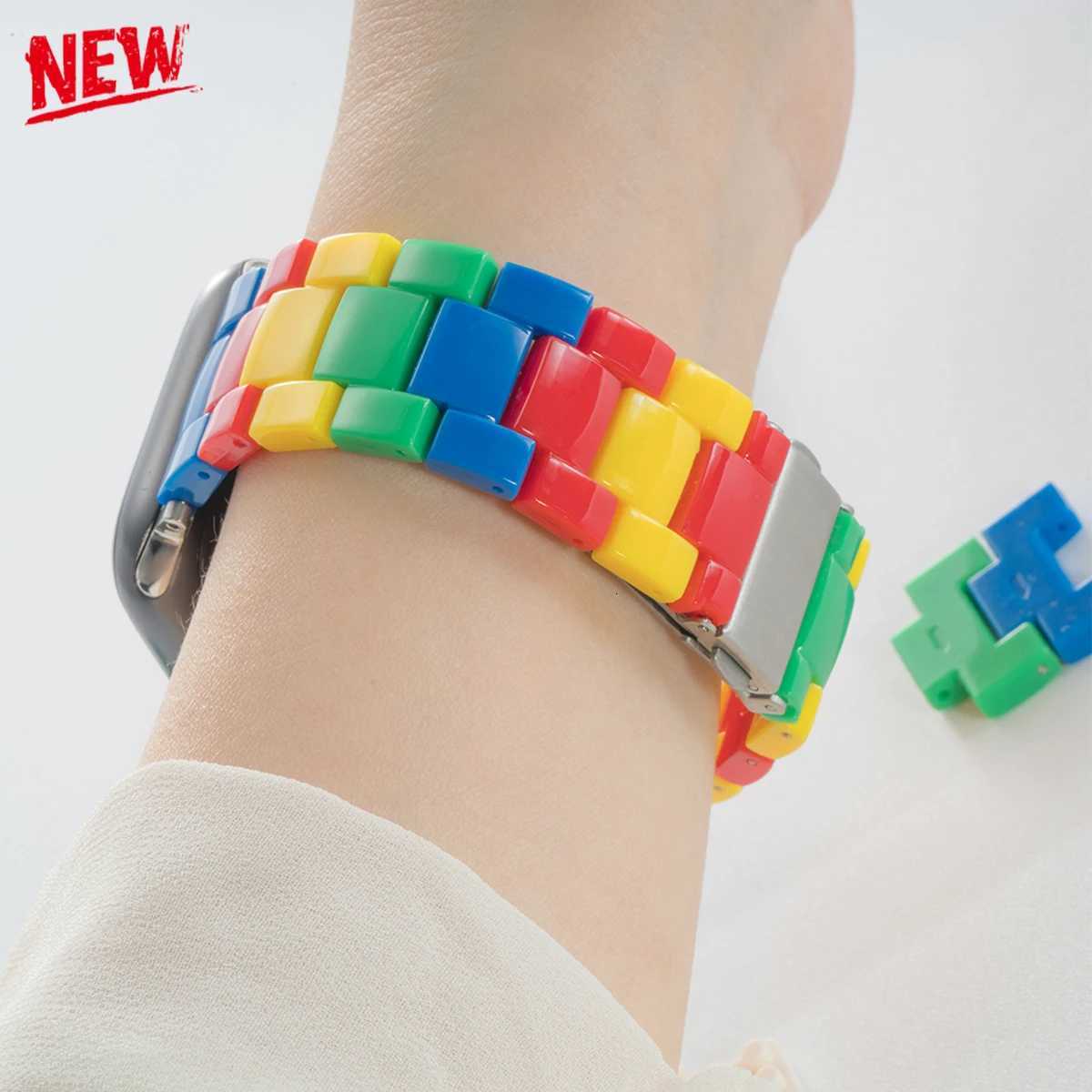 Can Resin Band for ple tra 2 49mm 7 8 9 41 45 40mm 42 44mm Str building blocks Bracelet for I 6 SE 5 Y250730