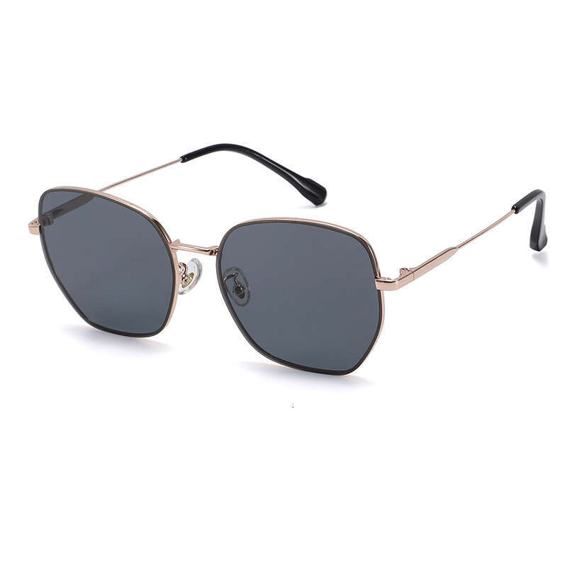 DHcollections 2025 Metal Frame Sunglasses - UV380 Polarized, Retro Square Design, Fashionable for Men & Women (4 Luxe Colors)