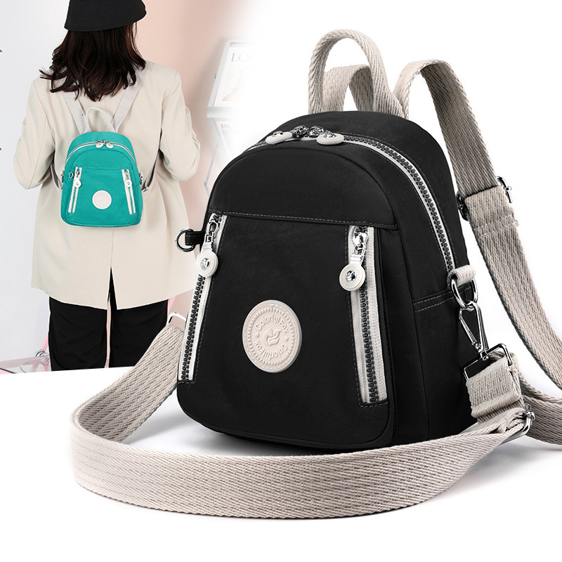 New Crossbody Bag Women's Contrast Color Multifunctional Backpack Nylon Mobile Phone Key Coin Purse ddmymoon