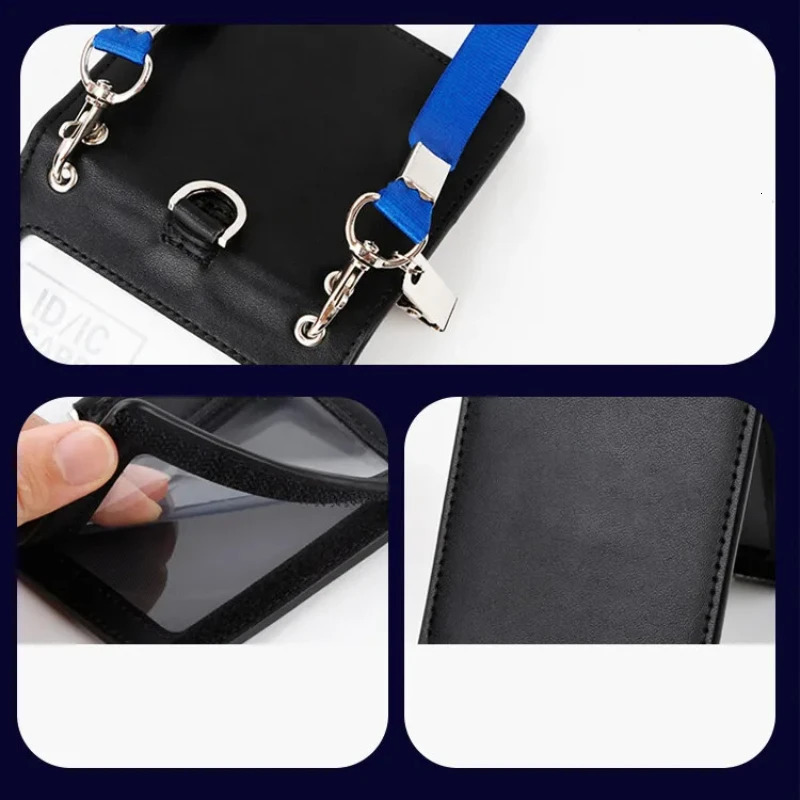 Aviation Flight Attendant Neck Lanyard Badge Holder Genuine Leather Staff Work Business Name Tag Id Cards Badg 250730