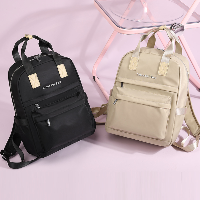 Colorful Fox New Women's Fashion Trendy Korean Version Multi-layer Convertible Trolley Backpack Lightweight Bag ddmymoon