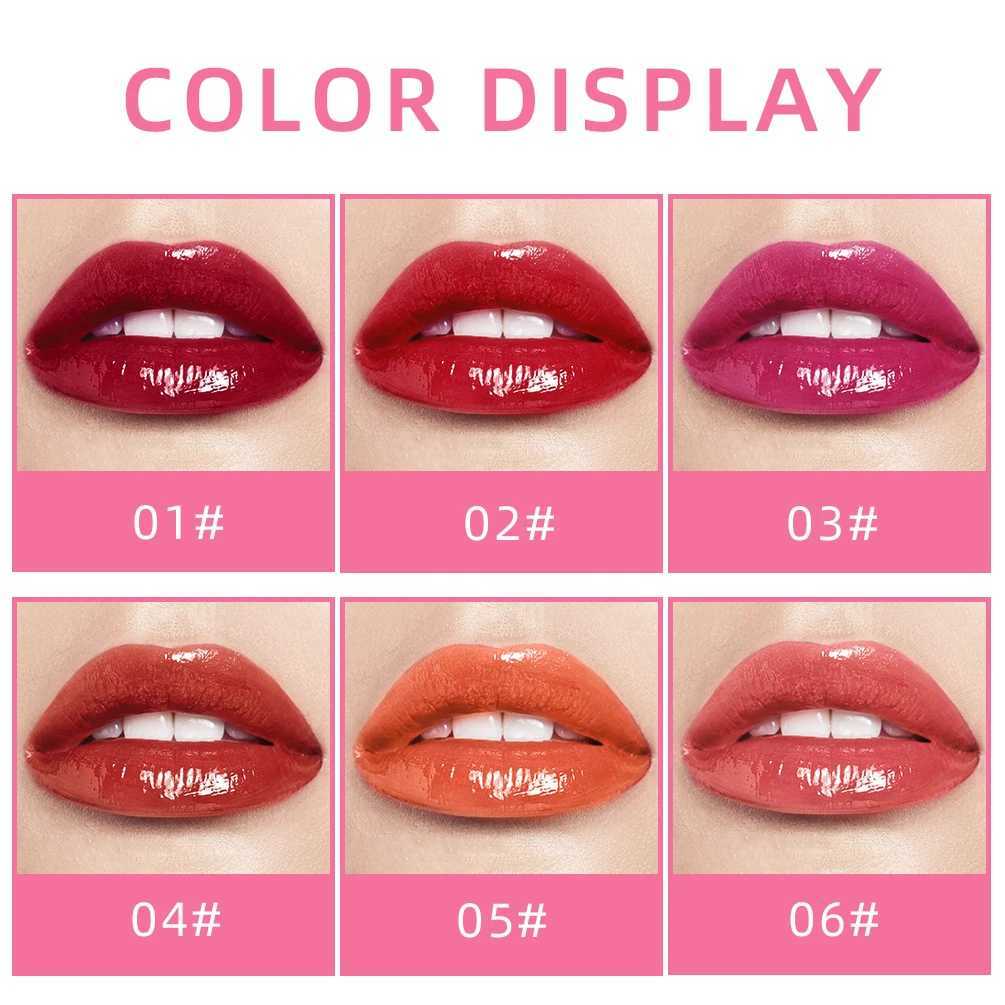 100% Mirror Lip Glaze Water Lip Gloss Sexy Red Lip Tint Liquid Lipstick Long-lasting Moisturizing Natural Beauty Lips Cosmetics G250728