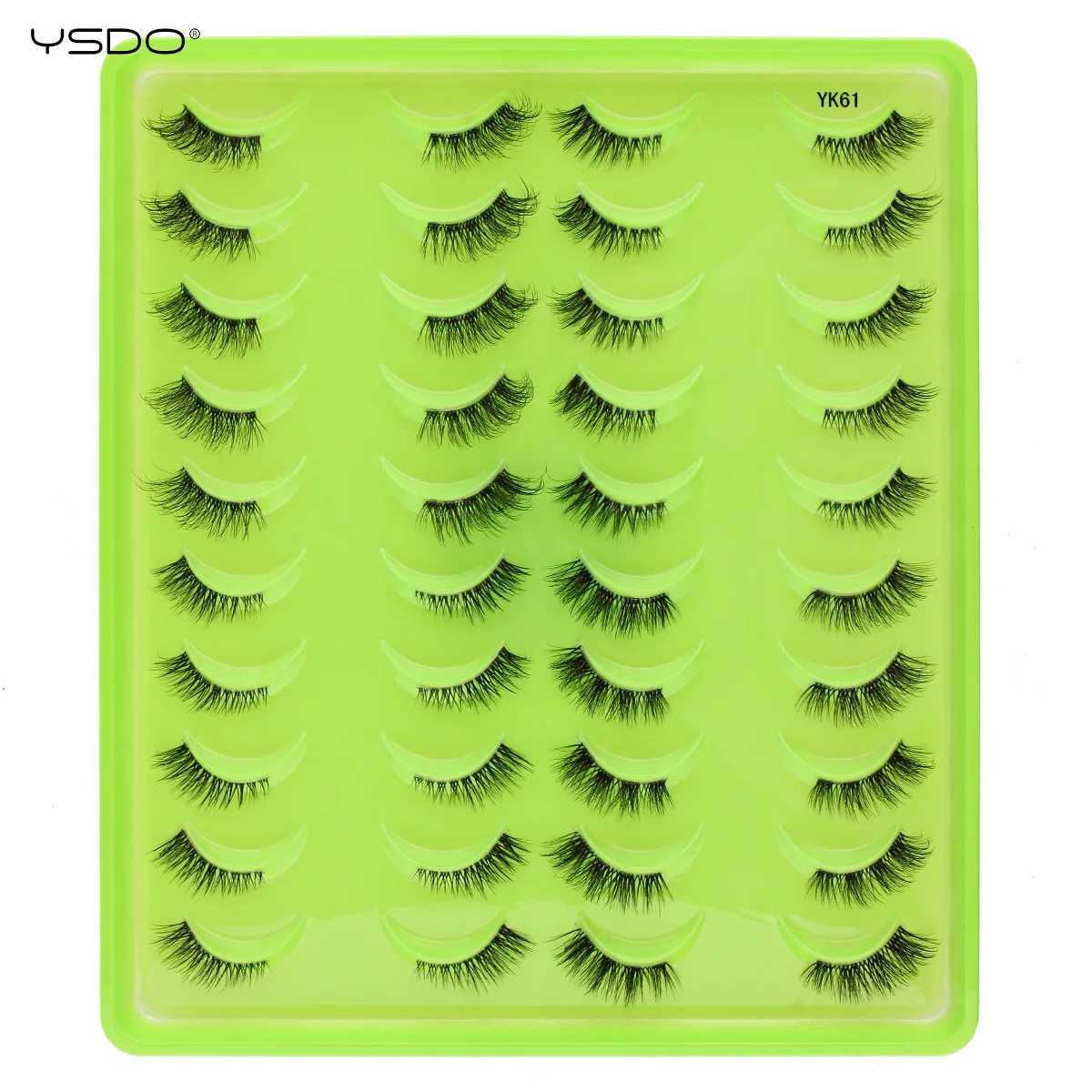 5/10/14/20 Pairs Natural Mink False Eyelash Extensions Makeup Fluffy Wispy Cat Lashes Faux Cils Maquiagem Cilios Z250730