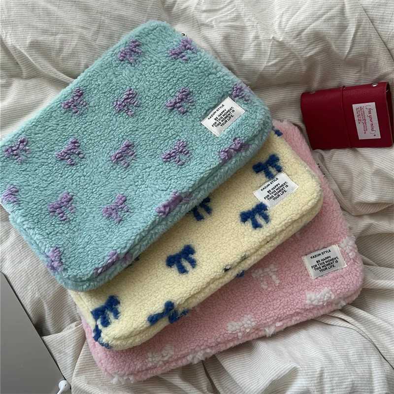 ute Plush bow Laptop Sle For Ipad Pro11 book Air13.6 pro13 14 15 16 Samsung Xiai15.6 Inch Shockproof Tablet Pouch y250730