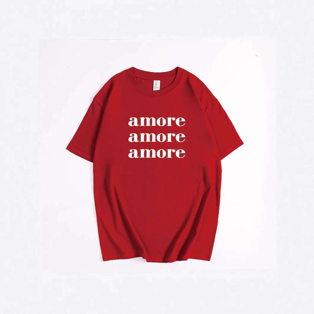 Ins Style Printed T-Shirt For Women, Summer New Versatile Loose Round Neck Pure Cotton Short Sleeve Top B5