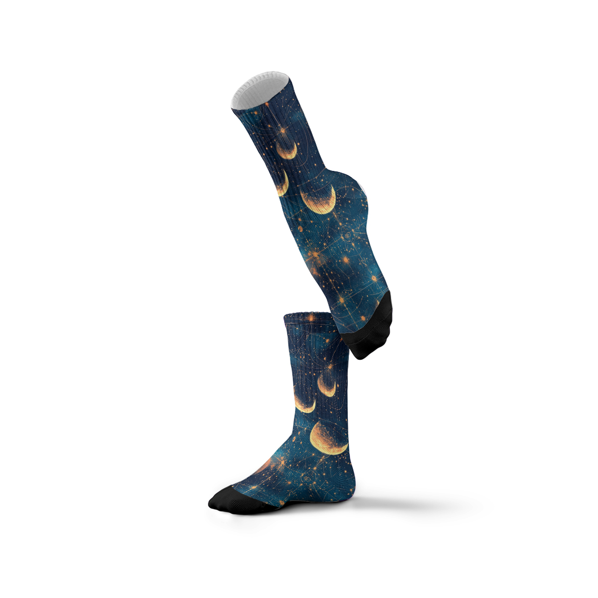 Celestial Moon Star Map Unisex Tube Socks C104
