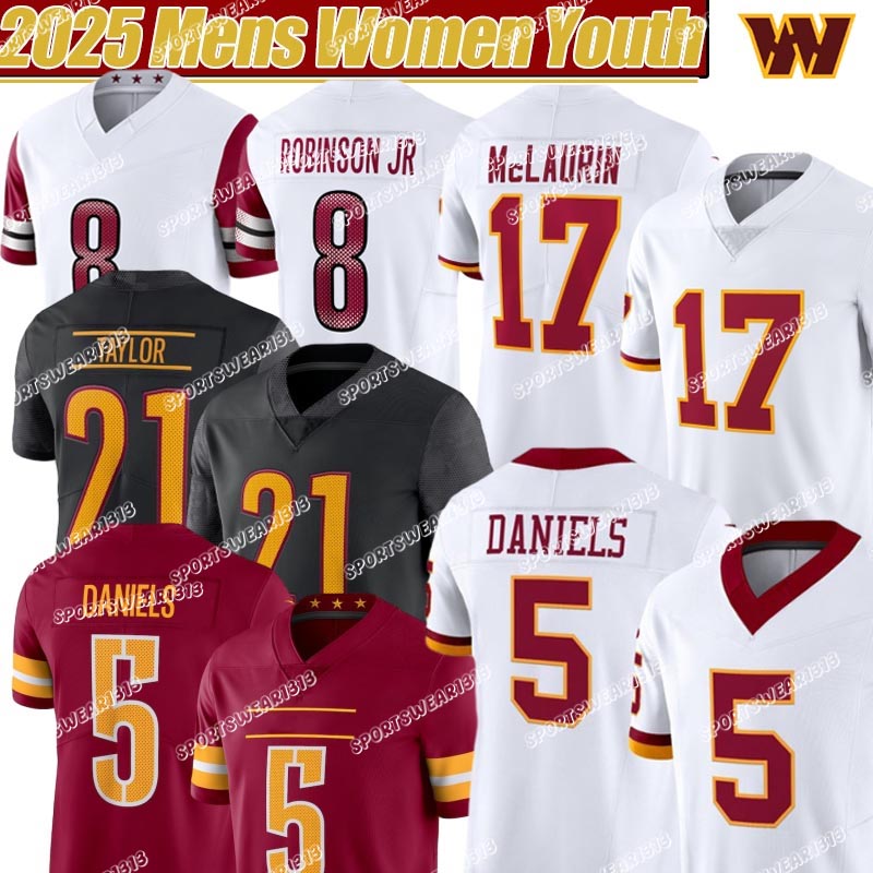 Washingtons Commandersjersey 5 Jayden Daniels Terry McLaurinAustin Ekeler Jahan Dotson Sean Taylor Jerzhan Newton Tress Way Brian Robinson Jr Football Jerseys