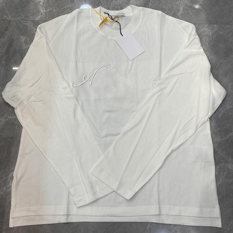 Europe Oversize Washed Vintage Tee Long Sleeve Designer Men Women Embroidery T-shirt 25fw 0730