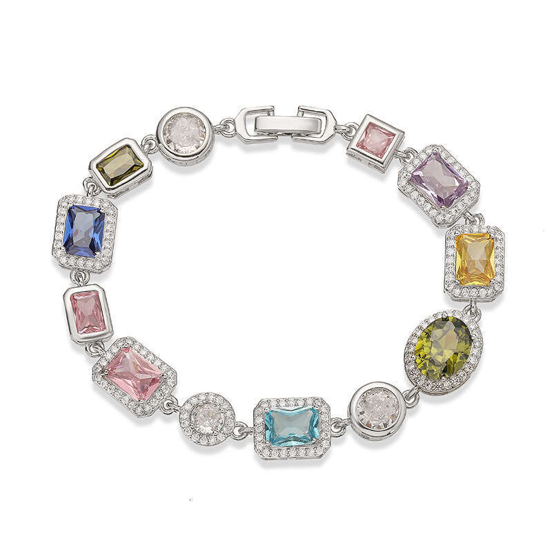 TK Luxury jewelry designer necklace bracelet retro geometric inlaid with colored diamonds choker high-end palace style Gold Silver moissanite necklace