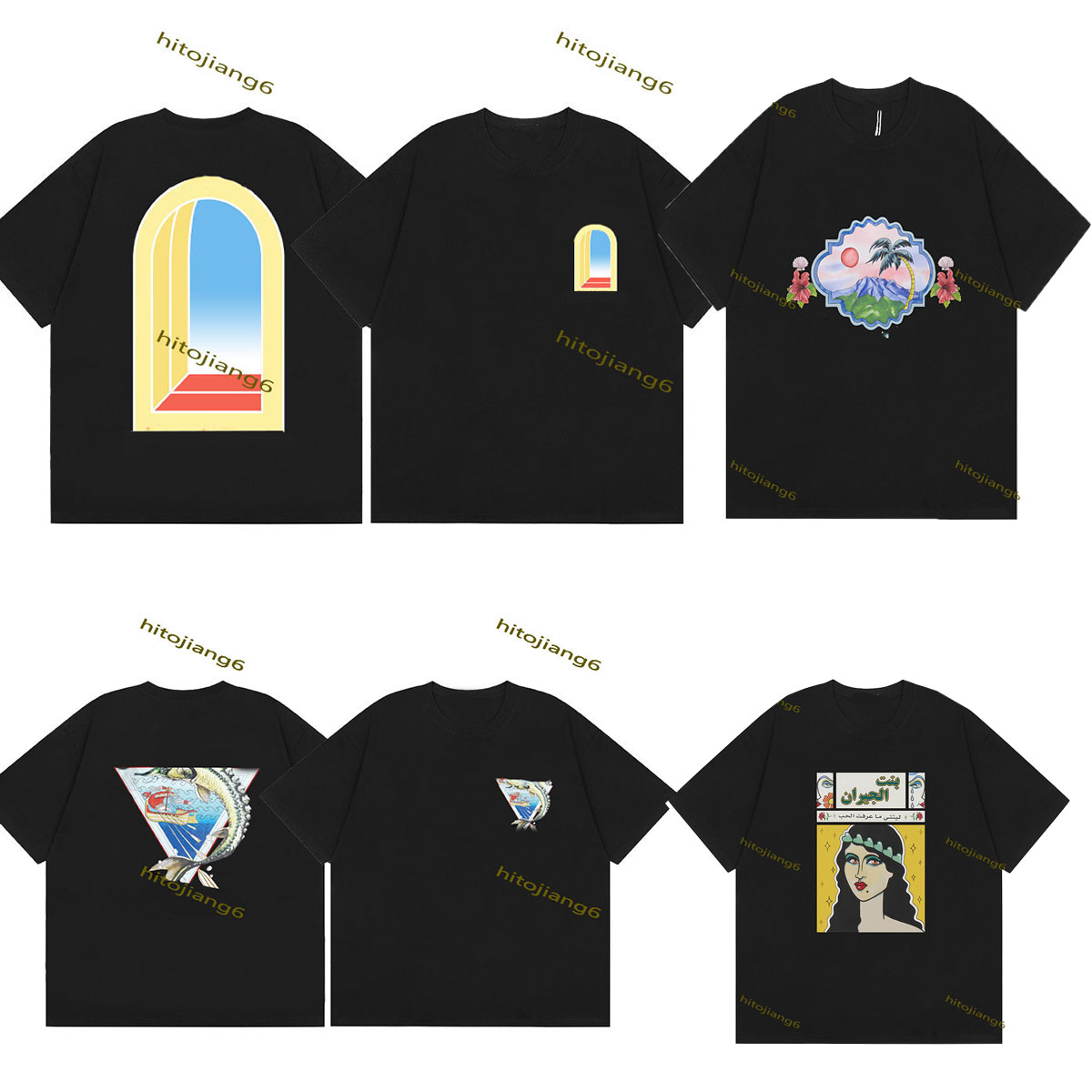 Shirts mens designer Trendy letter landscape rose print men tshirt luxury mens tees summer round neck sweat absorbing short sleeved