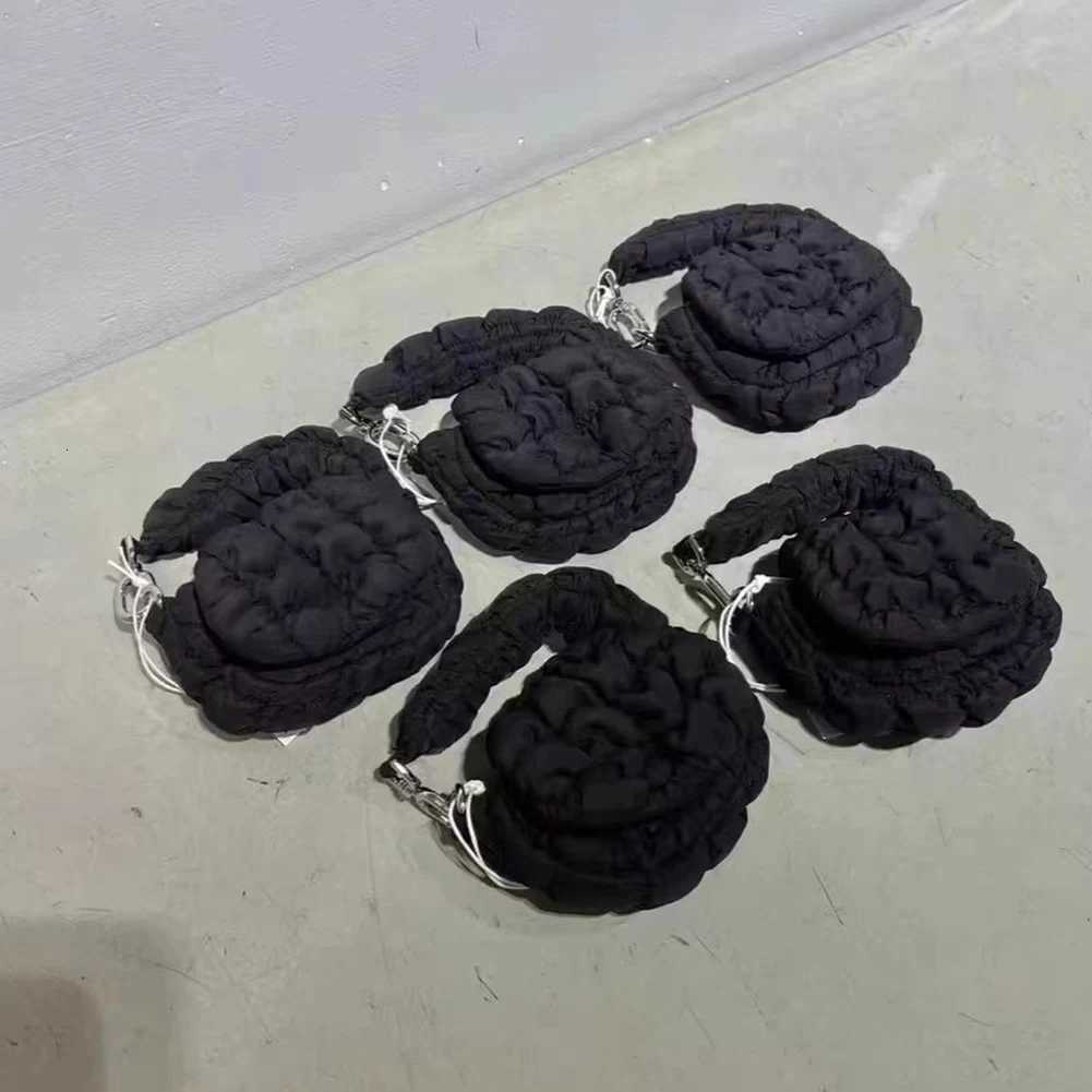 Women Ruched Dumpling Bag Solid Color Cotton Puffer Handbag Pleated Top Handle Bag Flap Bag for Shopping Date Y250729