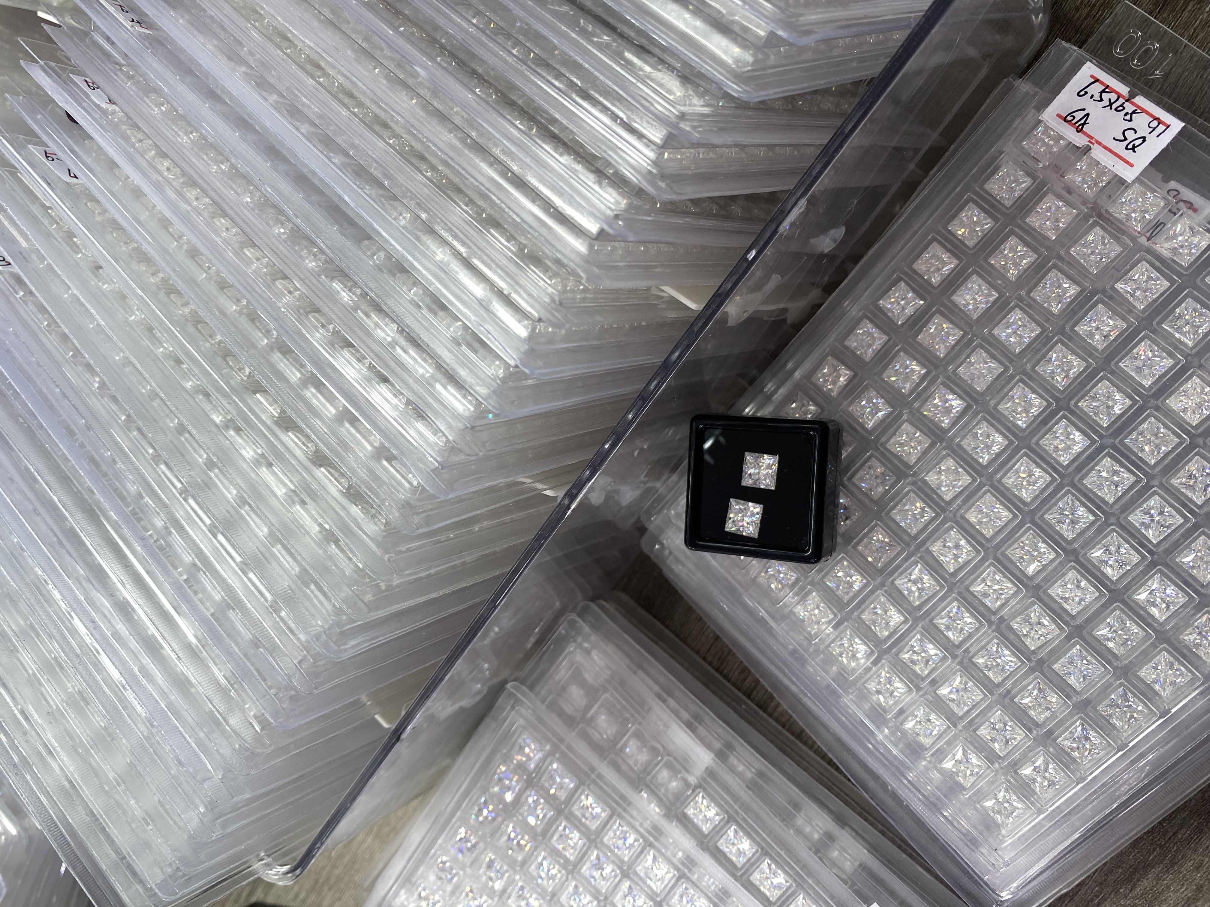 Full Size Rare Princess Cut Moissanite Loose Stone GRA Certified Synthetic Gems 1ct-10ct D Color VVS1 Loose Beads for Women's Jewelry Diamond Rin