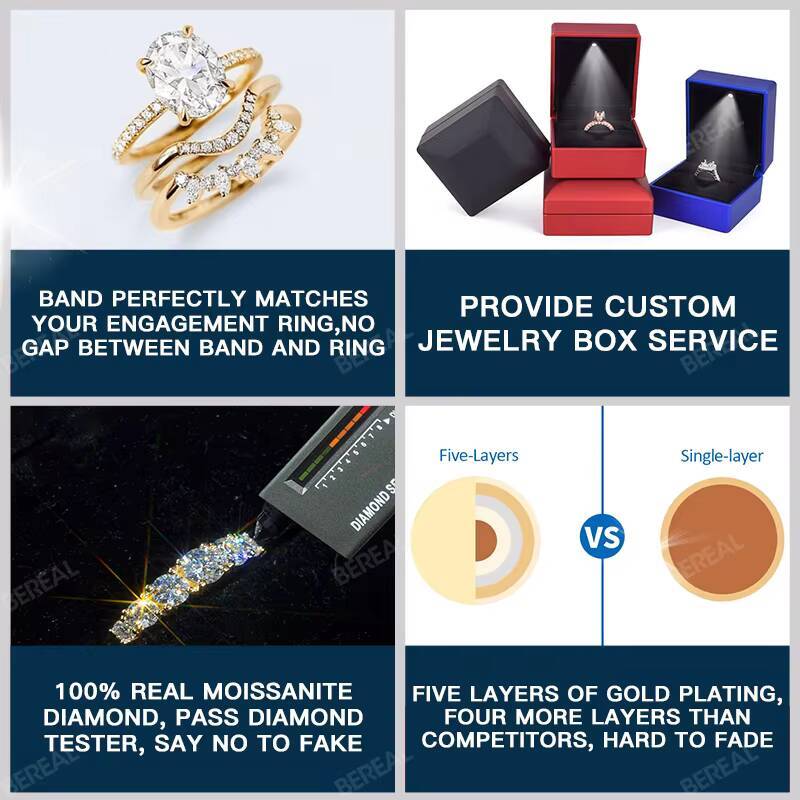 Wholesale Vvs Moissanite Eternity Cured Open Cut Wedding Ring Band Women Custom Iced Out Gold Diamond Wedding Rings Fine Jewelry
