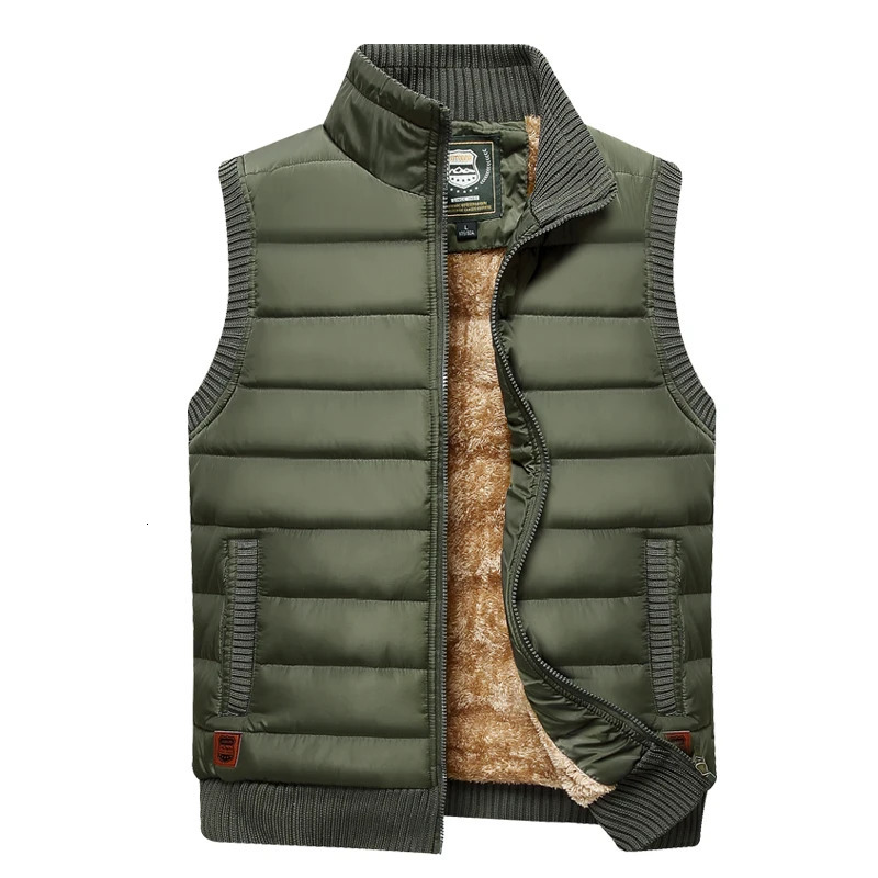 Standup Collar Jacket Vest for Mens Winter Sleeveless Down Work Outdoor Thermal Soft 250730