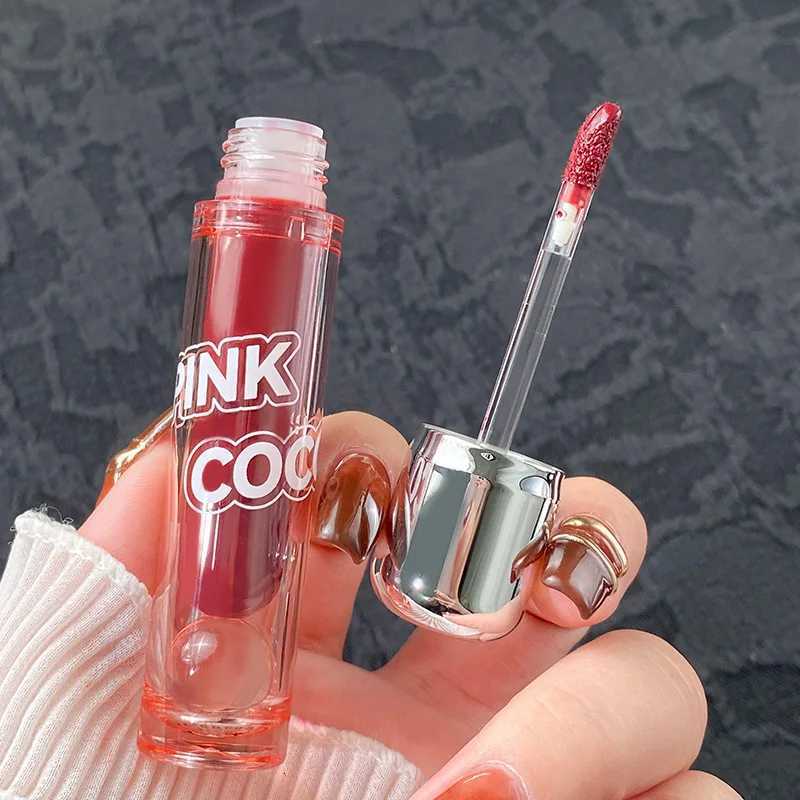 Pink Coco Mirror Water Lip Gloss Lip Glaze Moisturizing Liquid Lipstick Clear Tint Makeup Korean Lip Balm Women Cosmetics G250729