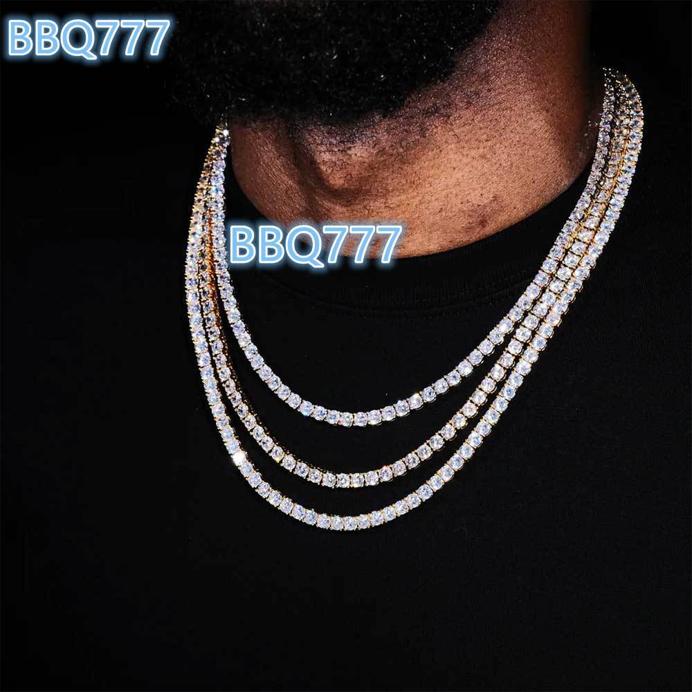 Cross Border Explosions Zircon Tennis Necklace Jewelry Female Hip-hop Mens Hot Selling Accessories Niche Necklace Wholesale
