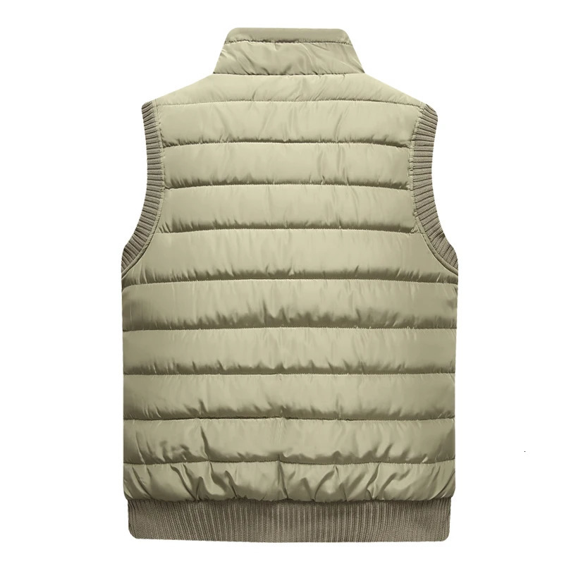 Standup Collar Jacket Vest for Mens Winter Sleeveless Down Work Outdoor Thermal Soft 250730