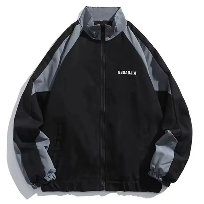 Hip Hop Varsity Jacket Men High Street Patchwork Color Block Windbreaker Coats Women Spring Autumn Thin Fashion College Jackets 250730
