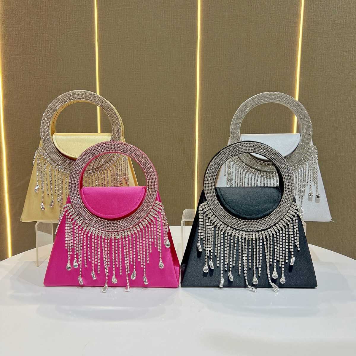 New Luxury Diamond Studded Womens Evening Bag Fashion Crossbody Bag High End Clutch Bridal Bag Handbag