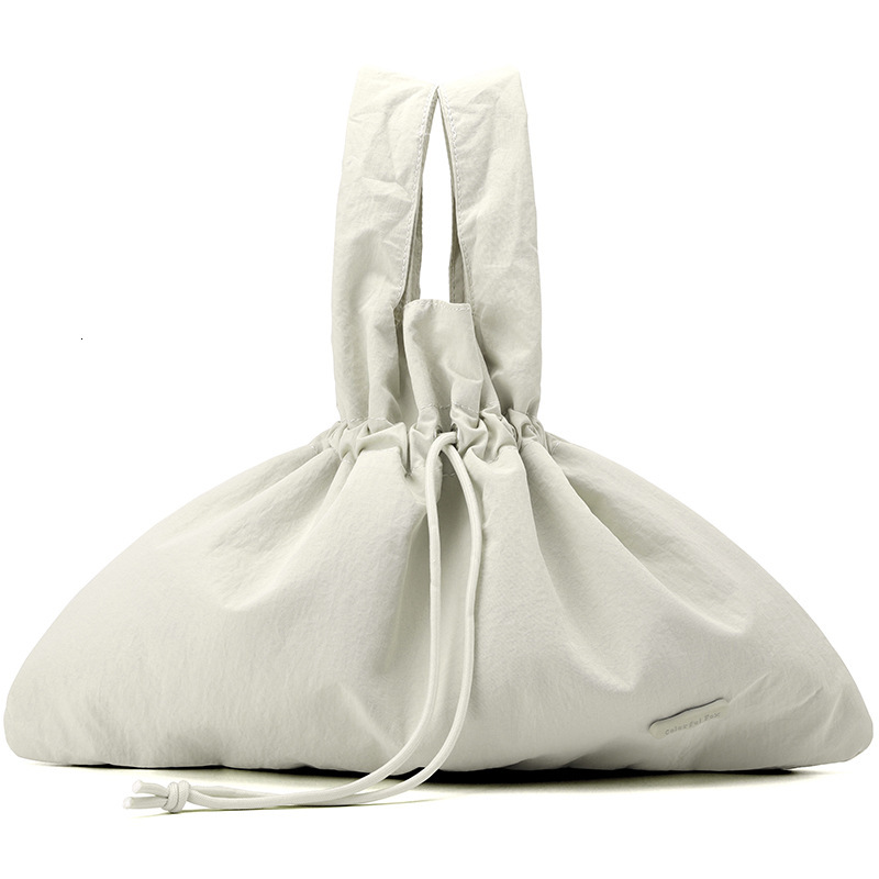 Colorful Fox New Women's Artistic Pastoral Handbag Solid Color Drawstring Commuter Bag ddmymoon