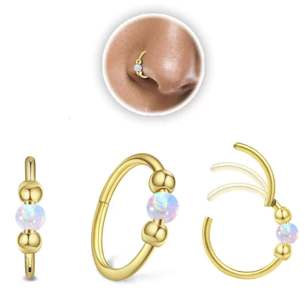 18G Hinged Spiral Nose Ring for Women, Rook, Helix, Cartilage, Dath, Tragus New Product