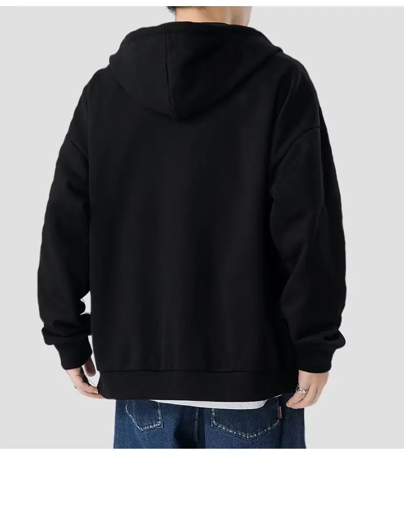 Mens Clothing for Autumn and Winter Hoodies Cardigans Zippered Sweatshirts Loose Fitting Thin Jackets Casual Tops 250729