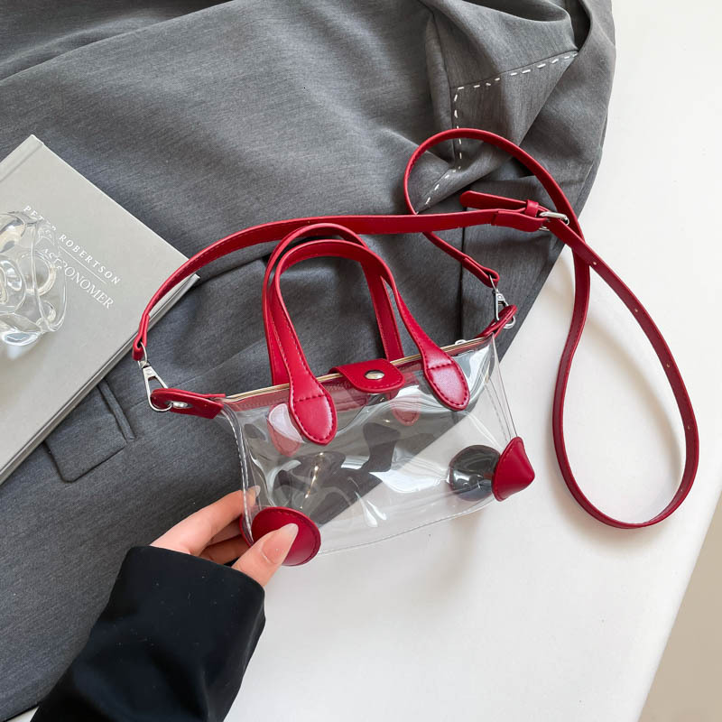 Fashion Handbag Free Shipping Designer Luxury Women's New Transparent Jelly Bag Dumpling Bag Casual Shoulder Phone Bag