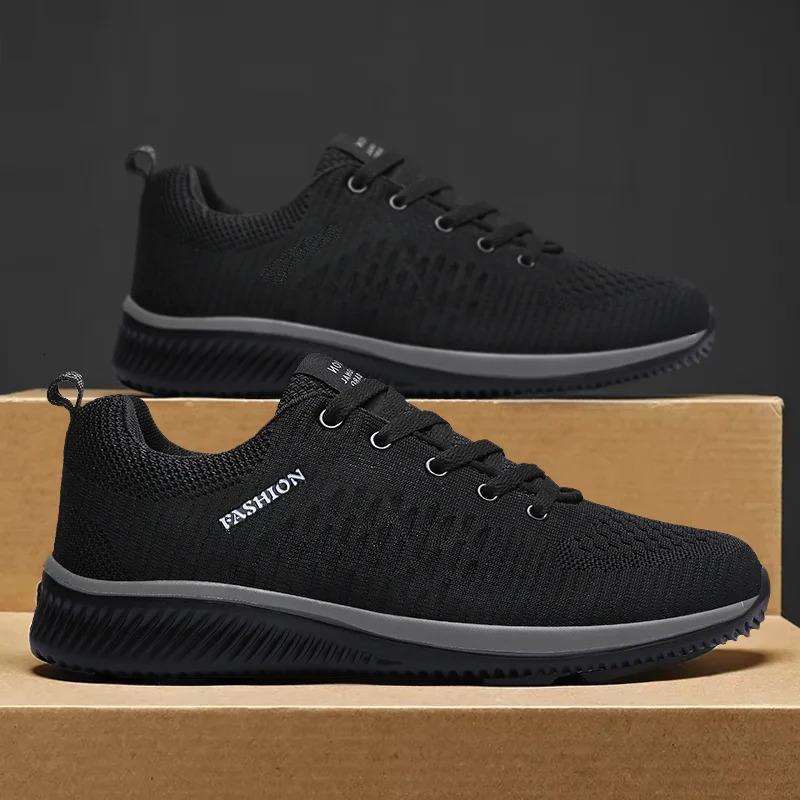 Men Running Walking Knit Shoes Fashion Casual Sneakers Breathable Sport Athletic Lightweight Men Sneakers Casual Shoes 250725
