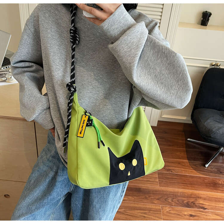 New 2025 Cat Single Shoulder High-End Handheld Large Capacity Crossbody Bag Unique Design