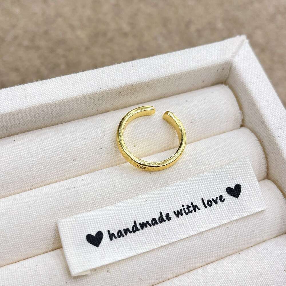 French Vintage Princess Cubic Zirconia for Women Brushed High-end Carved 2025 Spring New Ring e80