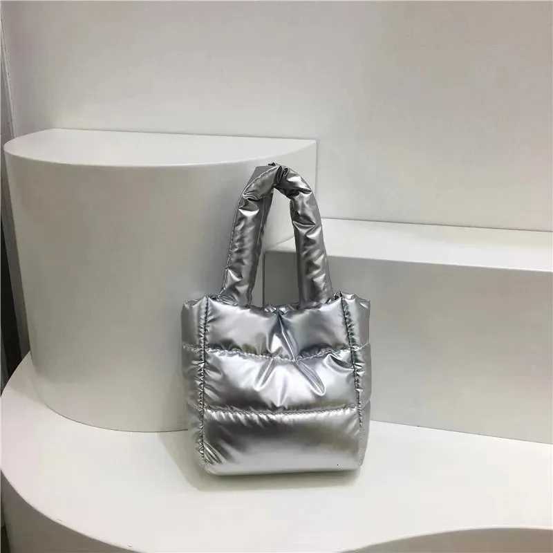 100% Cotton Lightweight Down Cotton Shoulder Crossbody Bag Solid Color Purse Handbags Luxury Designer Ladies Travel Shopper Bags Y250730