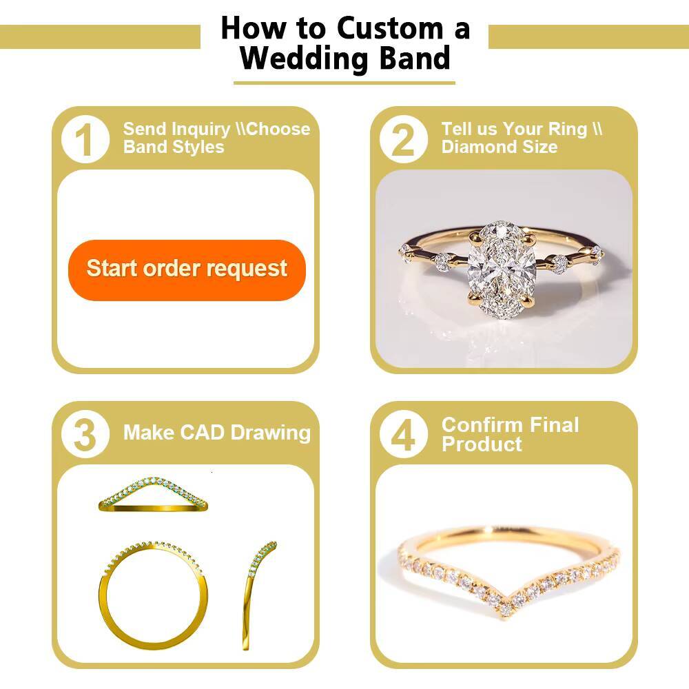 Wholesale Vvs Moissanite Eternity Cured Open Cut Wedding Ring Band Women Custom Iced Out Gold Diamond Wedding Rings Fine Jewelry