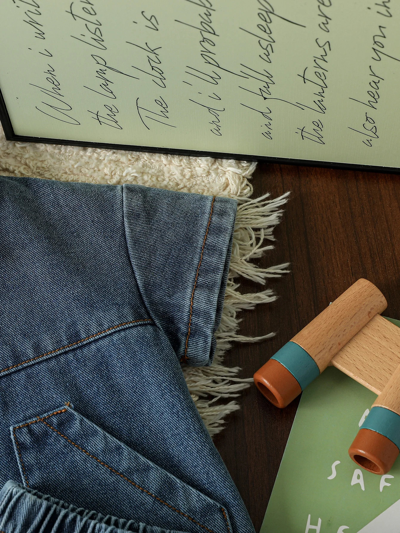 Summer Baby Solid Denim Short Sleeve Set Boys /Girls Denim Shirts Shorts Two Piece Set Simple Casual Fashion Streetwear 250729