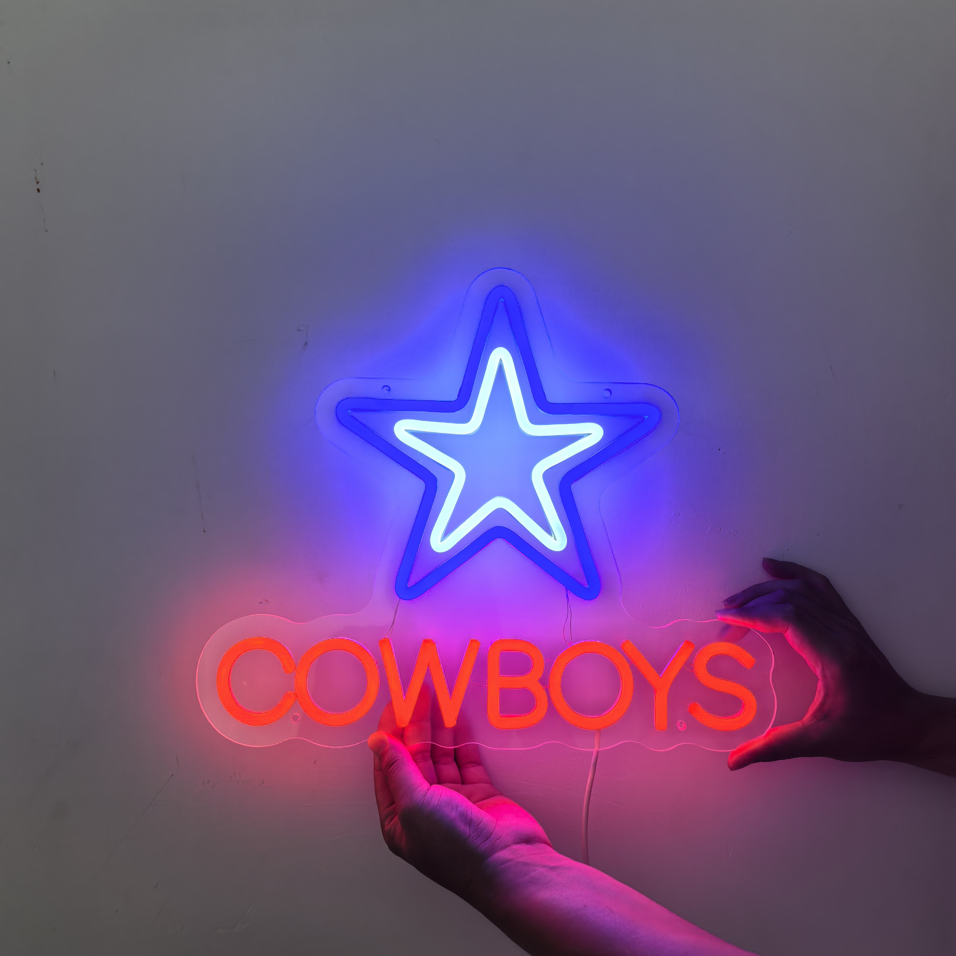 Cowboy Neon Signs -Neon Light Football Team LED Neon Lights for Party Bar Family Gathering Art Decoration Game Room