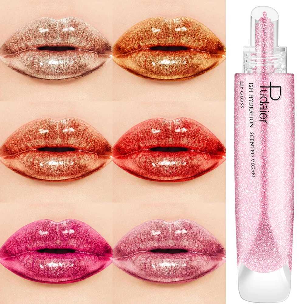 Pudaier Mirror Liquid Lacquer Lip Gloss Pearlescent Lip Glaze Moisturizing Lip Plumping Makeup G250728
