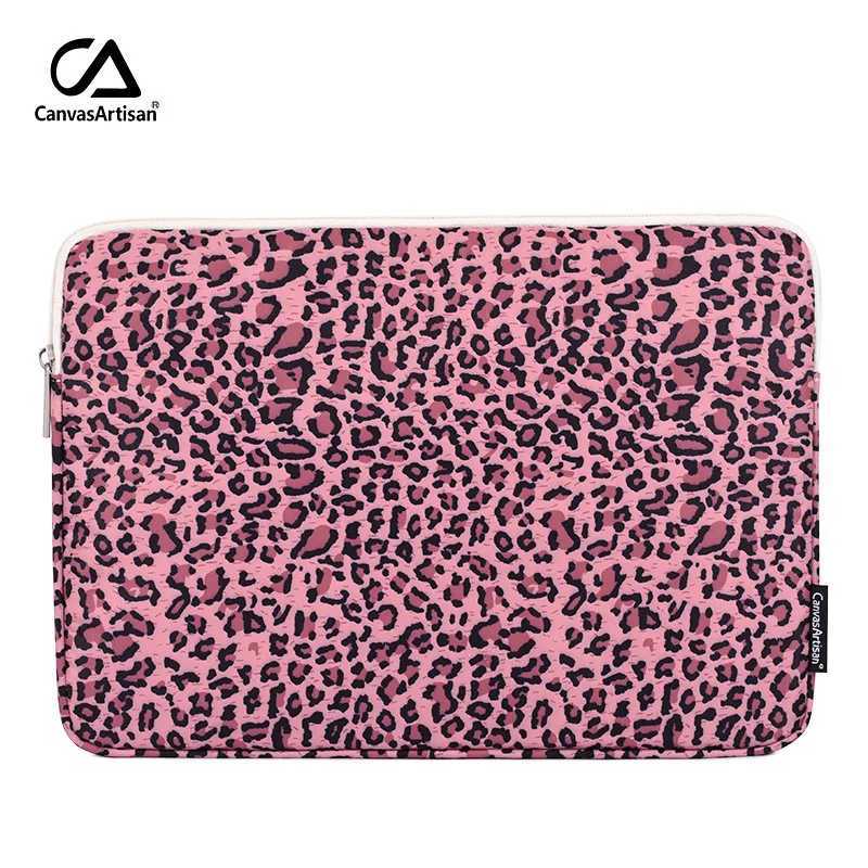 1112131415.6 Inch Laptop Bag Brand Lady Man Leopard Sle Case For MacBook Air Pro M1 Notebook Computer PC DropShip H31 y250730