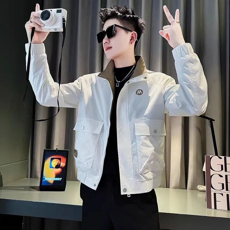 Mens Bomber Jacket Men Casual Slim Fit Baseball Jackets Autumn Fashion 250730