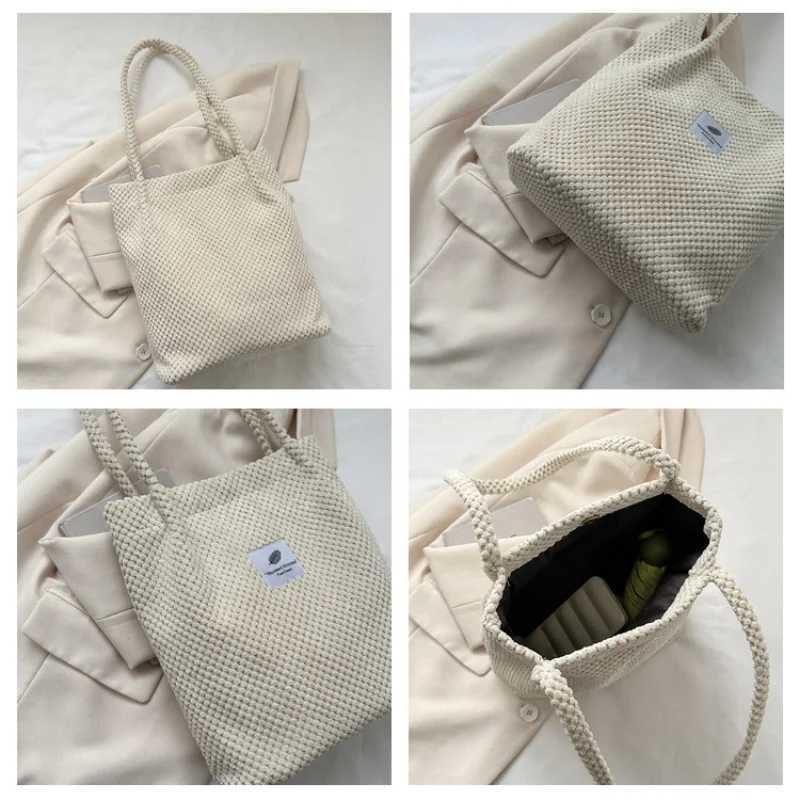 2023 Arts Shoulder Bags For Women New Canvas Bucket Handbags Corduroy Fashion Casual Bags Solid Color Famous Brand Bags G250729