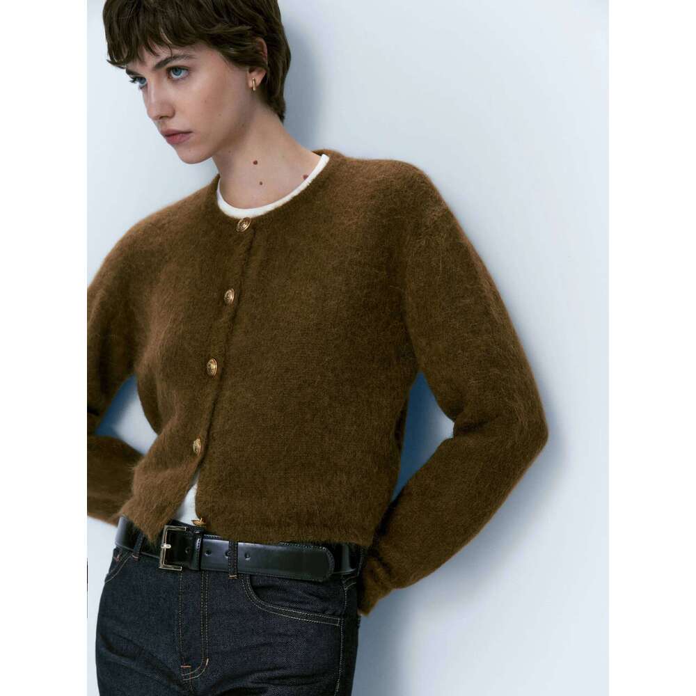Ethereal MD 2025 Massidutti Spring New Style Of Ladies Casual All Fit Temperament Soft Waxy Texture Knit Sweater Cardigan 250728